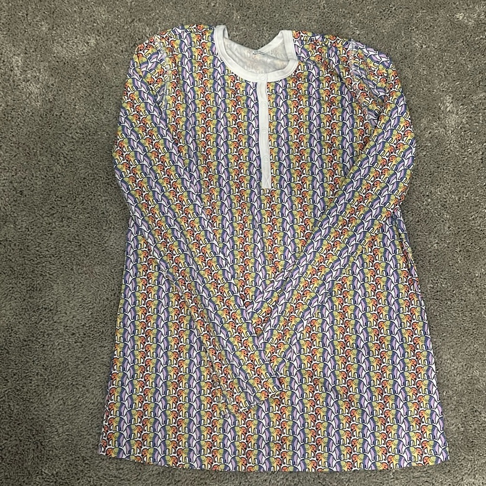 Roller rabbit rainbow elephant pjs size adult xs